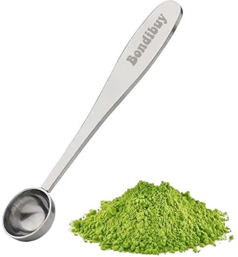 BONDIBUY Cuillère à thé à matcha en acier inoxydable 18/8 avec dose de 1 g