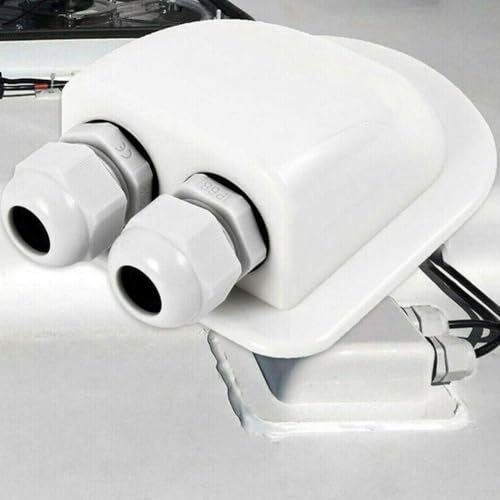 Waterproof Cable Entry Sealing Cover for For caravan Sealing Cover Box, ABS Material, 113x93x43mm (White)