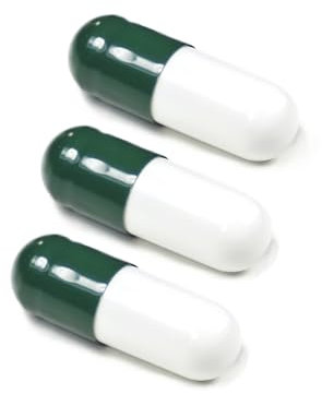 Leerkapseln vegan HPMC Größe 00 (grün/weiß) leere Kapseln zum Befüllen 200 Stück