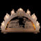 Erzgebirge Palast Saico 3D-Schwibbogen Feuerwehr - 52x32 cm