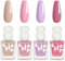 DMQ Pastel Nail Polish Sets, 4 Colors All Season Nail Varnish Set - Nude Pink Purple Gel Nail Polish Kit - No UV/LED Lamp Need 12ML