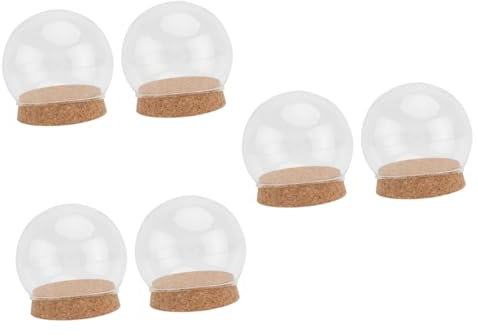 MAGICLULU 3 Sätze Staubdichte Glasabdeckung Kuppel Krüge Mit Deckel Zur Ausstellung Lampe Tassenhalterung Khaki Flasche Aus Glas Mit Hohem Borosilikatgehalt 2 Stück * 3