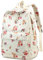 Schulrucksack für Teenager, groß, aus Kord, Büchertasche, leicht, für Mädchen und Jungen, leger, 17 Zoll (43,2 cm), Laptop-Reisetasche, Orange-Blume, Medium, Tagesrucksäcke
