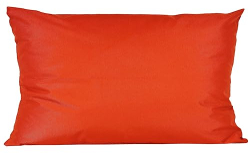 JACK 40x60cm Outdoor Lounge Kissen Dekokissen inkl. XXL-Füllung Wasserabweisend Sitzkissen Garten Stuhl Lotus Effekt, Farbe:Orange