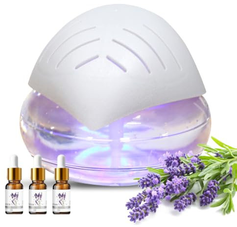 Dayear Lufterfrischer Luftbefeuchter Aroma Diffuser Ioniser with 30ml Essential Oils, Aromatisierer Raumluftreiniger, Water Air Purifier &Colour Changing LED Light