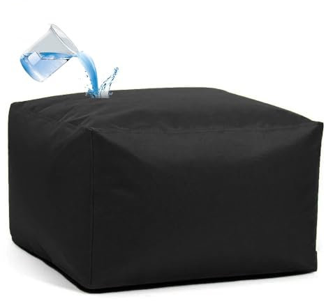 Wasserdichter Rechteckiger Pouf-Ottomane-Hocker For Den Außenbereich, Ohne Füllmaterial, Sitzsack For Drinnen Und Draußen, Fußhocker Mit Stauraum, For Garten, Camp, Strand, Sitzsack, Fußstütze, Hocker