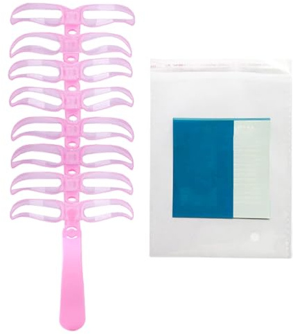 Stencil Sopracciglia - Set Modellatore Sopracciglia con 8 Stili,Stencil Lavabili e Portatili per Forma Sopracciglia Ideale per Uso Quotidiano Viaggio Feste e Appuntamenti