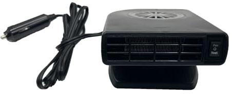 Auto Heizung, 12V 120W Auto Heizlüfter Tragbare und Ventilator 2 in 1, Windschutzscheiben Entfroster Demister Zusatzheizung, Stecker in Zigarettenanzünder Defroster 360° Drehbar Schnelleheizung