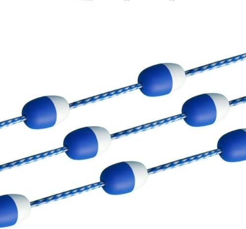Ligne de sécurité Flottante de 10 m (32,8 pi) pour Piscine, avec bouées flottantes Bicolores, idéale pour Les piscines de Jardin et Les bassins d;agrément.