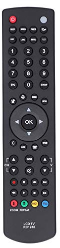 ZAICOLER Replacement Remote Controller for LCD TVs - Rc1910, Black ABS Shell, 10m Remote Distance, Comfortable Silicone Buttons for Easy Use