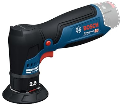 Bosch Professional 12V System Akku-Exzenterschleifer GEX 12V-77 (inkl. montiertem 77 mm Klett-Schleifteller, Schlüssel)