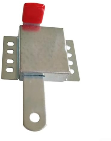 Robust Garage Door Slide Lock Set Including Fasteners And Tool For Sectional Overhead Roll Up Doors Galvanized Metal Build Silver Tone