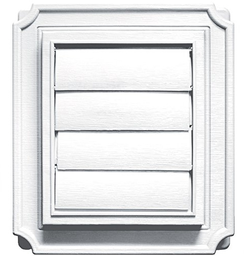 Builders Edge 140137079001 Scallop Exhaust Ventilator, 4 in, Arctic, 001, White