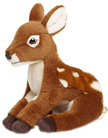 WWF 15211009 WWF00345 WWF00549 Plüsch Rehkitz, realistisch gestaltetes Plüschtier, ca. 18 cm groß und wunderbar weich, braun