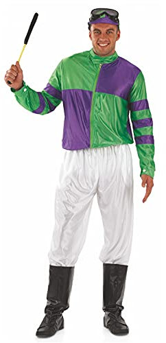 Fun Shack Costume Fantino Uomo - Uniforme Verde e Viola per Carnevale, Vestito da Fantino per Halloween, Compleanni e Party, S