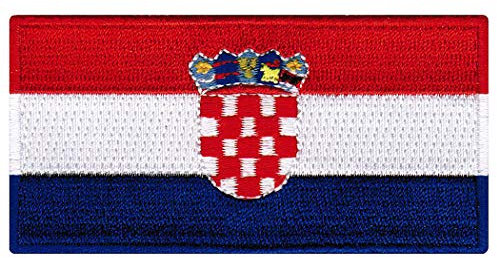 Cypress Collectibles – Kroatien Flagge Patch – Premium bestickte Applikation – Europäisches Land zum Aufbügeln – Maße: 8,9 x 4,4 cm
