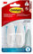 Command W17081 Pack de 2 Ganchos Resistente al Agua, diseño Mediano, Blanco, Set de 2 Piezas
