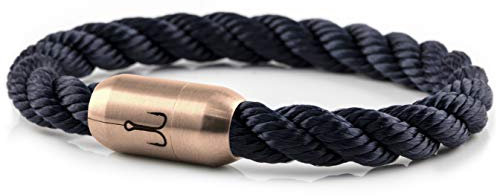 Fischers Fritze Armband Segeltau Königsmakrele marineblau gedreht - Handgemacht im Geschenkkarton I Maritim & Wasserfest (24)