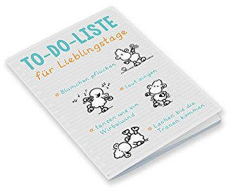Sheepworld - 44778 - Notizheft, Nr. 6, Schaf, To do Liste für Lieblingstage, A6, Blanko, 24 Blatt, geheftet