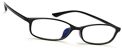 MFAZ Morefaz Ltd Men Women Glasses Blue Light Filter Clear Lens Anti Glare Reading Computer, Gaming, TV, Glasses UV Anti Radial Reflex (Black 8041)