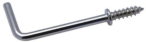irsa24 100 X Gerade Schraubhaken mit Beffe 2.65x25 Eisen vernickelt