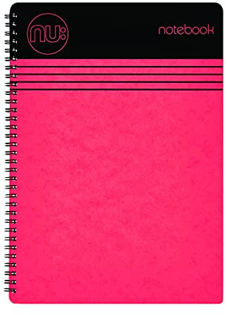 NU Notizbücher – Craze Cloud Range – A4 rot Notizbuch – Drahtgebundenes Notizbuch – Schreibwaren-Notizbücher – linierter Notizblock – 110 Seiten NU003356-FSC-RD