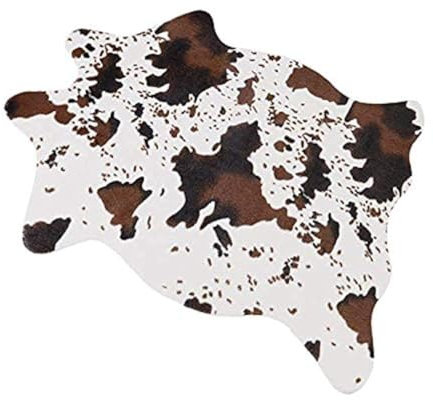 Teppich mit Kuhmotiv, 9,1 x 6,5 m, künstlicher Kuhfell-Teppich, Tiermotiv, schöner Teppich für Heimdekoration, Kinderzimmer, 74,9 cm B x 110 cm L