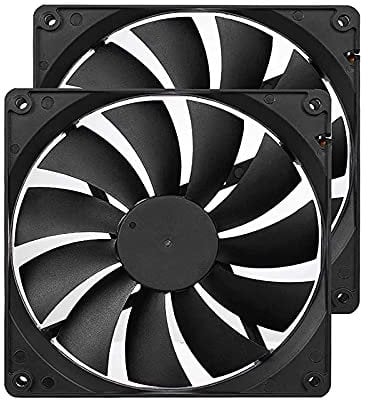 140mm Quiet High Performance 3Pin 12V DC Computer PC CPU Case Fan with Extra 2Pin 4Pin Connector 1000RPM 2-Pack