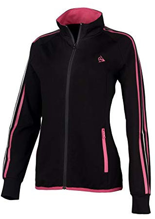 Dunlop Performance Line Warm-Up Jacket Fille Noir/Rose FR : 2XL (Taille Fabricant : XXL)