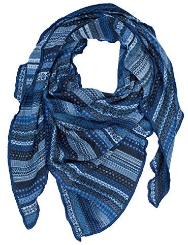 Invero, Merino Dreieckstuch Tiziana, 100% Wolle (Blau)