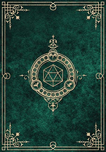 Character Journal: Five Detailed 5e Character Sheets, Lined And Graph Pages For Note-Taking, Spell Sheets And More (Emerald Green)
