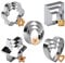 Cookie Cutters Set 15Pcs Biscuit Pastry Cutters Stainless Steel Cutter Biscuit Heart Star Circle Round Flower Shapes Metal Cookie Cutter Pastry Baking Mould for Fondant Cake Decorating