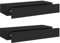 vidaXL 2X Wand Schubladenregal Wandschublade Schweberegal Hängeregal Wandschrank Wandboard Wandregal mit Schublade Schwarz 60x23,5x10cm MDF