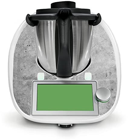 Deko Schutz Aufkleber kompatibel mit Küchenmaschine Thermomix TM6 Design Sticker Klebefolie Zubehör Küchengerät wasserfest selbstklebend RX042 (15 Granit)