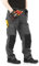Men's Work Trousers with Multi Pockets, Safety Features, Knee Pads & Holster - Ideal for Site Work, Builders, Electricians & Gardening - Grey