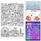 GLOBLELAND Haus Hintergrund Klare Briefmarken für DIY Scrapbooking Dekor Riesenrad Transparente Silikonstempel für Die Herstellung von Karten Fotoalbum Dekoration