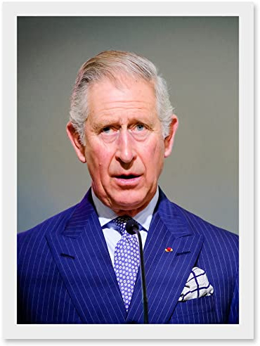 Artery8 King Charles III Third of England Scotland United Kingdom Speech Photo Artwork Framed Wall Art Print A4