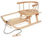 Prime Garden® PINNO Mini Classico Premium Holzschlitten Schlitten Kinderschlitten Rodelschlitten mit Rückenlehne Zugseil Holzgriff