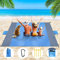 Dijia Stranddecke Sandfrei - 210 * 200 cm Strandmatte Picknickdecke Campingdecke mit 2 Reissverschlusstaschen-Tragbar Kompakt für Strand, Camping, Wandern, mit Aufbewahrungstasche