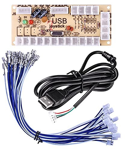 Josenidny Diy Joystick Circuit Board USB Gamepad Control Board for Mame Jamma and Other Pc Games