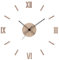 PRIM Veneer DIY Wanduhr Holz, Made in EU, Wood Wand-Deko ∅ von 600 bis 1000 mm, 3D Holz-Ziffern, Holz Wanduhr Groß XXL, Wanduhr Küche, Schlafzimmer (Helles Holz/Remus)