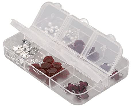 Nail Charms, Portable Dark Red Manicure Charms Made of Resin for Travel