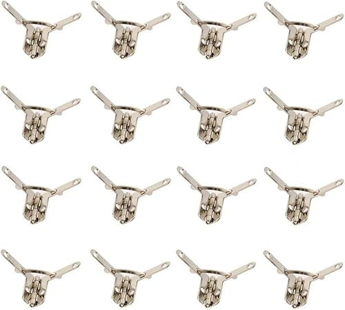 Lager-Türscharniere, Scharniere, Viertelkreisscharnier, 90° Zwinge Federtürscharnier für Schmuck Weinkiste Woodenr Humidor Boxen Weinkiste (Farbe: Silber, Größe: 22 x 28 mm) (Farbe: einfarbig, Größe: