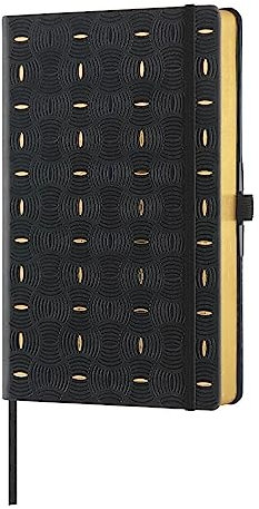 Castelli Milano Notizblock 25x19cm 192 Seiten kariert | Brulion Zeichenbuch | Zum Schreiben der Kalligraphie Schule Studium Arbeit | FSC Satiniergummi | Rice Gold