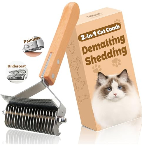 Dog Brush for Shedding, Cat Brush for Shedding, Dematting Brush for Dogs by FelineFun