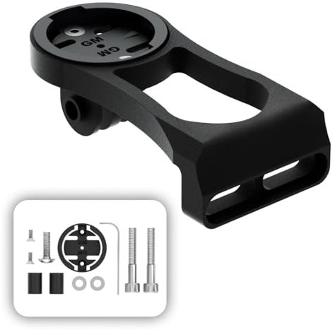 Fahrradcomputer-Halterung für Vorderrad, passend für 38 mm Vorbauschrauben, kompatibel mit Garmin, Wahoo, Bryton, Cateye, GoPro, Fahrradbeleuchtung