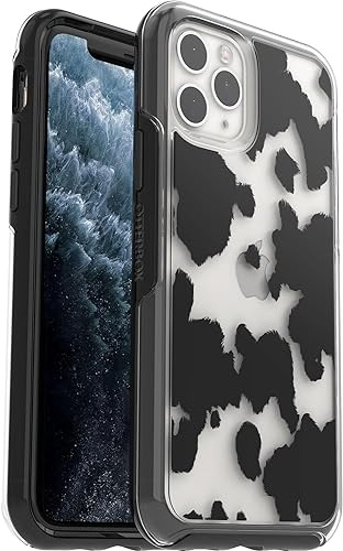OtterBox Symmetry Clear Series Schutzhülle für iPhone 11 Pro, Kuhmuster, ultradünn, kabelloses Aufladen, erhöhte Kanten schützen Kamera und Bildschirm, Keine Einzelhandelsverpackung