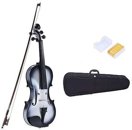 BABYCE Geige anfänger 1/4 Größe Violino Schwarz Weiß Violine Für Geige Student Anfänger Geige Kit W/Braziwood Bogen Saite Brücke Fall