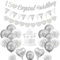 Kristall Hochzeit deko, 15 Hochzeitstag Dekorationen, 15 Kristall Hochzeitsbanner, Happy 15th Anniversary Luftballons silberweiße Luftballons Herzballons 15 Crystal Wedding tortenaufsatz
