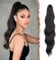 FESHFEN Pferdeschwanz Extensions Klammer, 50 cm Hair Extensions Zopf Lang Pferdeschwanz Haarteil Clip Gewellt Extensions Zopf Schwarzbraun Pferdeschwanz Haarverlängerung für Frauen Damen